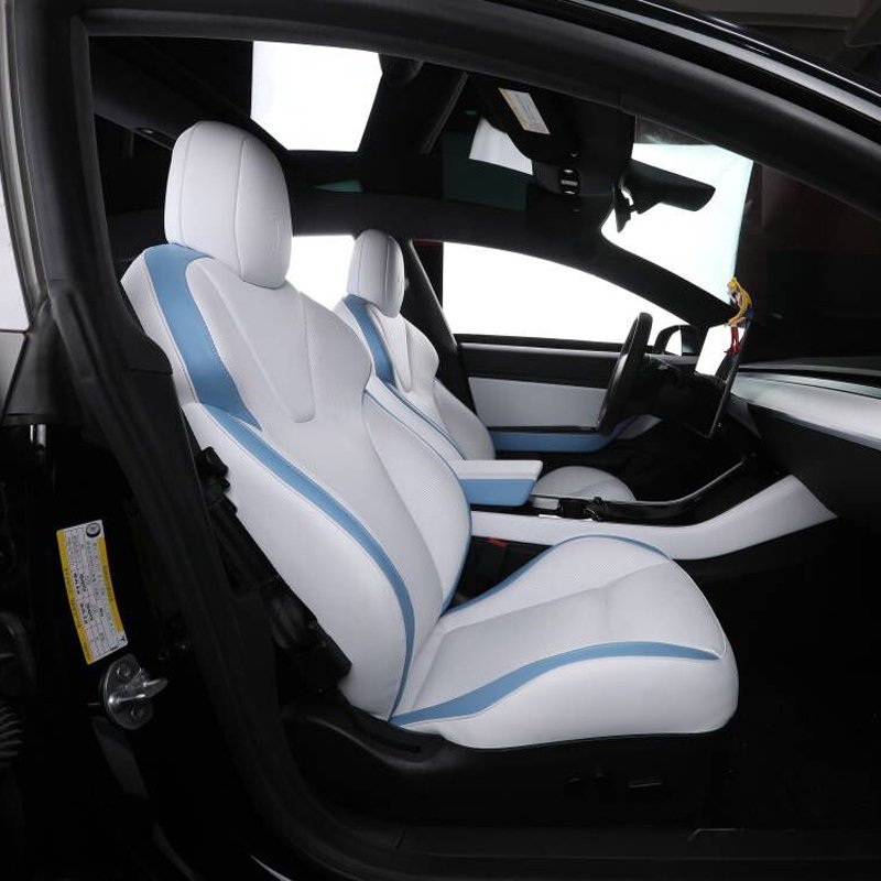 Car Modification Sport Seat Tesla Model 3 Model Y Accessories Leather Car Seat Covers for Tesla Model X - Image 2