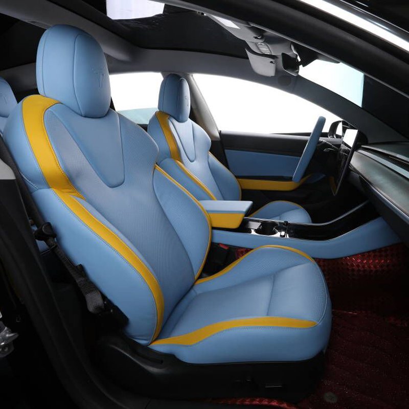 Car Modification Sport Seat Tesla Model 3 Model Y Accessories Leather Car Seat Covers for Tesla Model X - Image 3