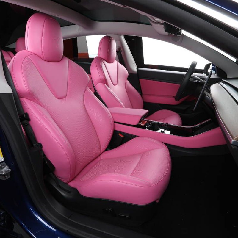 Car Modification Sport Seat Tesla Model 3 Model Y Accessories Leather Car Seat Covers for Tesla Model X - Image 4